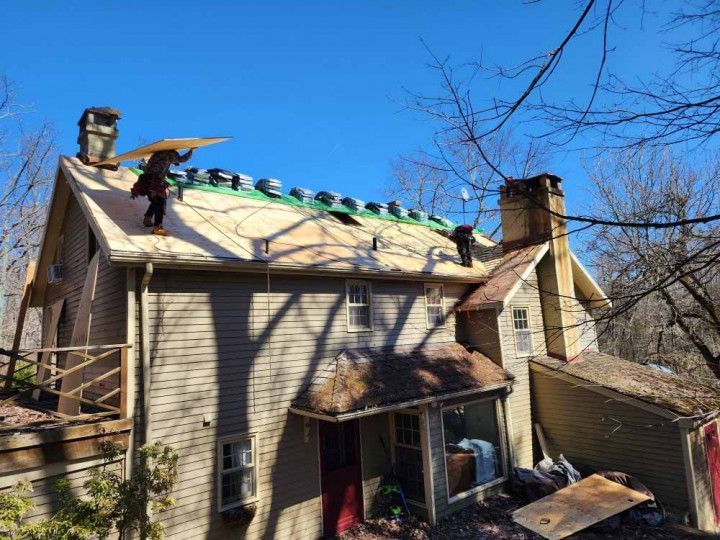 Residential roof completed by J and M Roofing